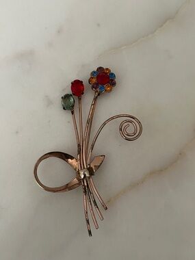 Coro Sterling Vermeil Floral Bouquet